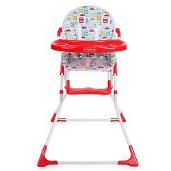 Babyhug Fun Feast Highchair With Adjustable Food Tray & 5 Point Safety Harness - Red - 80 x 63 x 96 cm Red