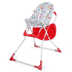 Babyhug Fun Feast Highchair With Adjustable Food Tray & 5 Point Safety Harness - Red - 80 x 63 x 96 cm Red