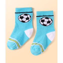 Cute Walk By Babyhug Anti-Bacterial Ankle Length Socks With Stripe & Star Design Pack Of 3 - Yellow & Light Blue