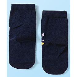 Cute Walk by Babyhug Knit Ankle Length Socks With Space Theme Design Pack of 3 - Yellow & Black