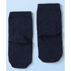 Cute Walk by Babyhug Knit Ankle Length Anti Bacterial Socks with Vehicle Design Pack of 3 - Navy Blue White & Grey