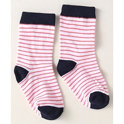 Cute Walk By Babyhug Anti-Bacterial Ankle Length Pack of 3 With Nautical Theme Print - Red & Navy Blue