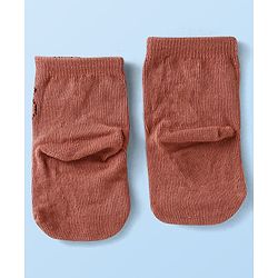 Cute Walk By Babyhug Anti-Bacterial Ankle Length Pack of 3 With Bear Print - Tan & Brown