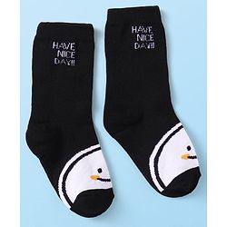 Cutewalk By Babyhug Cotton Knit Anti-Bacterial Ankle Length Stripe & Star Design Socks Pack of 3 - Black & White