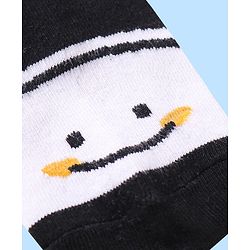 Cutewalk By Babyhug Cotton Knit Anti-Bacterial Ankle Length Stripe & Star Design Socks Pack of 3 - Black & White
