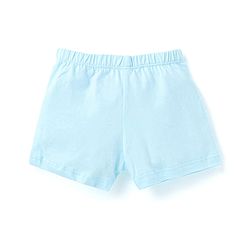 Babyhug 100% Cotton Knit Solid Striped & Bear Printed  Trunks Pack of 5 - Light Blue Navy & Yellow