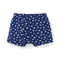Babyhug 100% Cotton Knit Solid Striped & Bear Printed  Trunks Pack of 5 - Light Blue Navy & Yellow