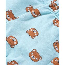 Babyhug 100% Cotton Knit Solid Striped & Bear Printed  Trunks Pack of 5 - Light Blue Navy & Yellow