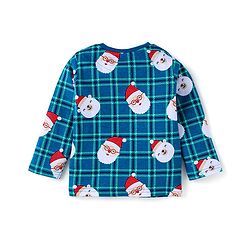 Babyhug Cotton Knit Full Sleeves Santa Claus Printed Night Suit - Royal Blue