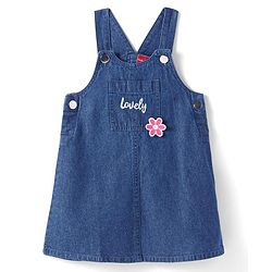 Babyhug Sleeveless Frock With Inner Tee Frocks and Dresses Female Blue age 18-24m