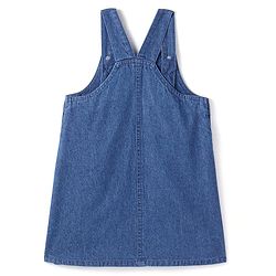 Babyhug Sleeveless Frock With Inner Tee Frocks and Dresses Female Blue age 18-24m