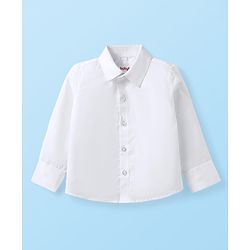 Babyhug Woven Full Sleeves Solid Shirt & Jeans With Checks Waistcoat & Bow - Maroon & Navy Blue