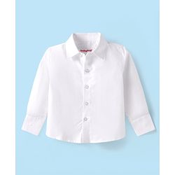 Babyhug Woven Full Sleeves Checks 3 Piece Party Suit With Bow - White