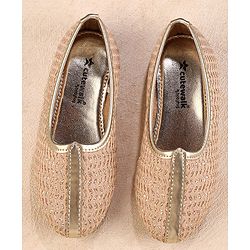 Cute Walk by Babyhug Slip on Mojaris - Beige