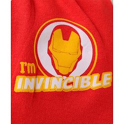 Babyhug Marvel Interlock Knit Full Length Diaper Leggings with Avengers Print Pack of 3 - Red Navy Blue & White