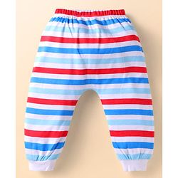 Babyhug Marvel Interlock Knit Full Length Diaper Leggings with Avengers Print Pack of 3 - Red Navy Blue & White