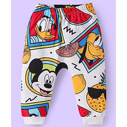 Babyhug Disney Interlock Knit Diaper Leggings with Mickey Mouse  Graphics Pack of 3 - Blue Red & Yellow