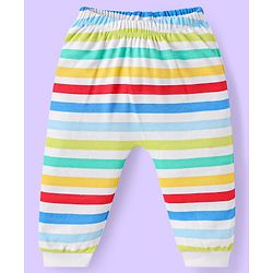 Babyhug Disney Interlock Knit Diaper Leggings with Mickey Mouse  Graphics Pack of 3 - Blue Red & Yellow
