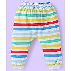 Babyhug Disney Interlock Knit Diaper Leggings with Mickey Mouse  Graphics Pack of 3 - Blue Red & Yellow