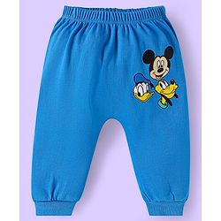 Babyhug Disney Interlock Knit Diaper Leggings with Mickey Mouse  Graphics Pack of 3 - Blue Red & Yellow