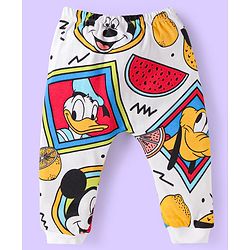 Babyhug Disney Interlock Knit Diaper Leggings with Mickey Mouse  Graphics Pack of 3 - Blue Red & Yellow
