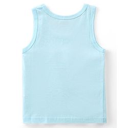 Babyhug 100% Cotton Sleeveless Sandos With Teddy Bear & Star Print Pack Of 5 - Blue & Yellow
