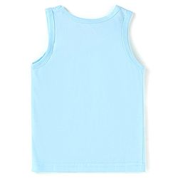 Babyhug 100% Cotton Knit Sleeveless Sando with Stripes Panda & Star Print Pack of 5 - Blue Green & Yellow