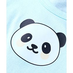 Babyhug 100% Cotton Knit Sleeveless Sando with Stripes Panda & Star Print Pack of 5 - Blue Green & Yellow