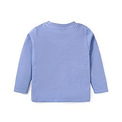 Babyhug Disney Single Jersey Knit Full Sleeves Night Suit With Olaf Graphics - Royal Blue
