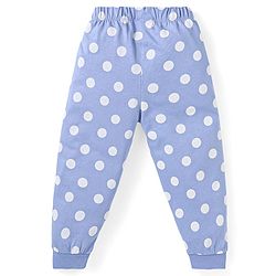 Babyhug Disney Single Jersey Knit Full Sleeves Night Suit With Olaf Graphics - Royal Blue