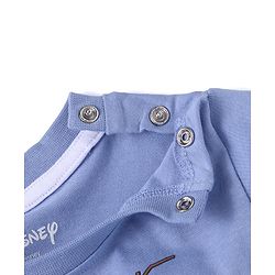 Babyhug Disney Single Jersey Knit Full Sleeves Night Suit With Olaf Graphics - Royal Blue