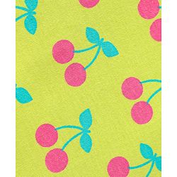 Babyhug Cotton Knit Full Sleeves Cherry Printed Night Suit - Limegreen