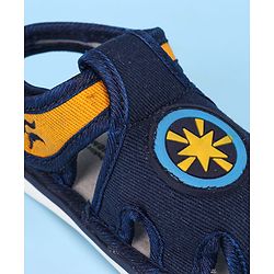 Cute Walk by Babyhug Sandals with Patch Detailing & Velcro Closure - Navy Blue