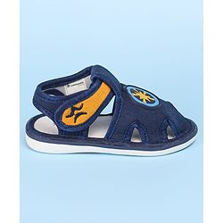 Cute Walk by Babyhug Sandals with Patch Detailing & Velcro Closure - Navy Blue