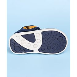 Cute Walk by Babyhug Sandals with Patch Detailing & Velcro Closure - Navy Blue