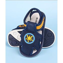 Cute Walk by Babyhug Sandals with Patch Detailing & Velcro Closure - Navy Blue
