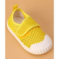 Cute Walk by Babyhug Casual Shoes with Velcro Closure - Yellow