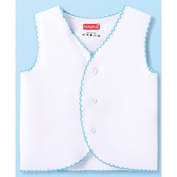 Babyhug 100% Cotton Woven Solid Color Jhablas Pack of 5 - White