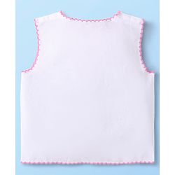Babyhug 100% Cotton Woven Solid Color Jhablas Pack of 5 - White