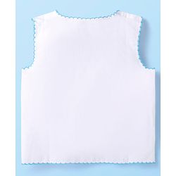 Babyhug 100% Cotton Woven Solid Color Jhablas Pack of 5 - White