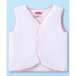 Babyhug 100% Cotton Woven Solid Color Jhablas Pack of 5 - White