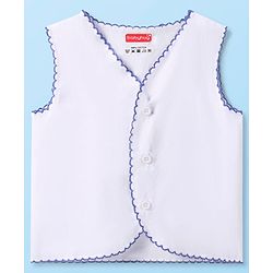 Babyhug 100% Cotton Woven Solid Color Jhablas Pack of 5 - White