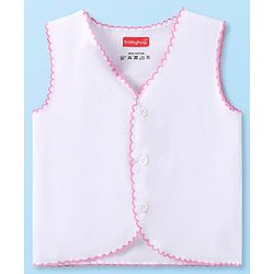 Babyhug 100% Cotton Woven Solid Color Jhablas Pack of 5 - White