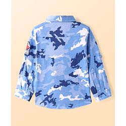 Babyhug Marvel Single Jersey Knit Full Sleeves Shirt With Spiderman Graphcis & Inner Sleeveless T-Shirt - Light Blue & White