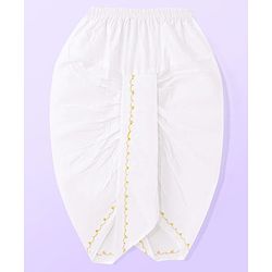 Babyhug Cambric Woven Full Sleeves Embroidery Kurta & Dhoti Set - Yellow