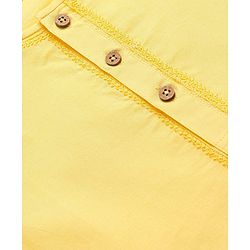 Babyhug Cambric Woven Full Sleeves Embroidery Kurta & Dhoti Set - Yellow