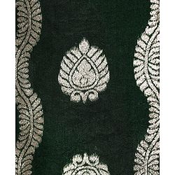 Babyhug Woven Three Fourth Sleeves Brocade Kurti Gharara & Dupatta Set with Lace Detailing - Dark Green