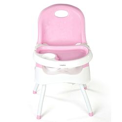 Babyhug Urban 4 in 1 High Chair With 3 Point Safety Harness And Anti-Slip Base - Pink