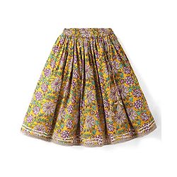 Babyhug Woven Sleeveless Floral Printed & Lace Detailing Lehenga Choli Set With Dupatta - Yellow