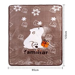 Babyhug Premium Embossed Mink Blanket Kitty Print - Light Green